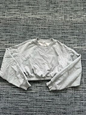 ALO Cropped Sweatshirt - Light Gray